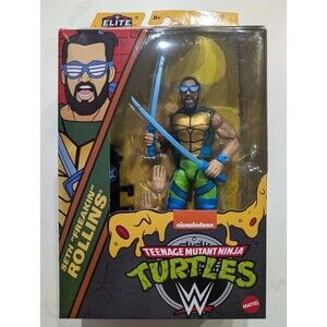 WWE x TMNT Seth Freakin Rollins as Leonardo Elite Collection Action Figure New